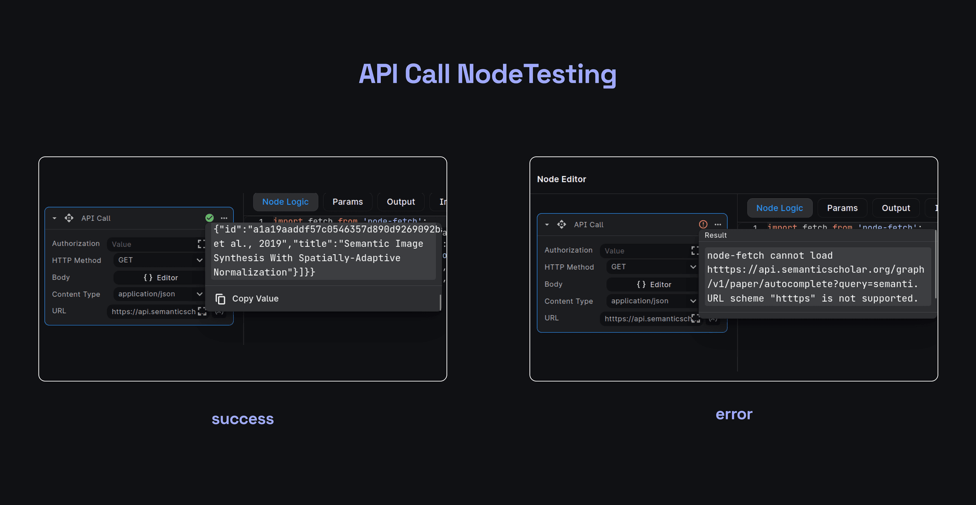 API Call Node Testing