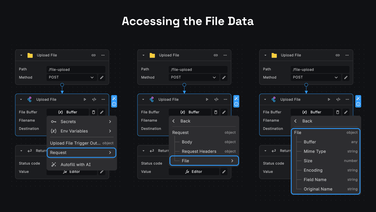 Rest API File Upload Trigger