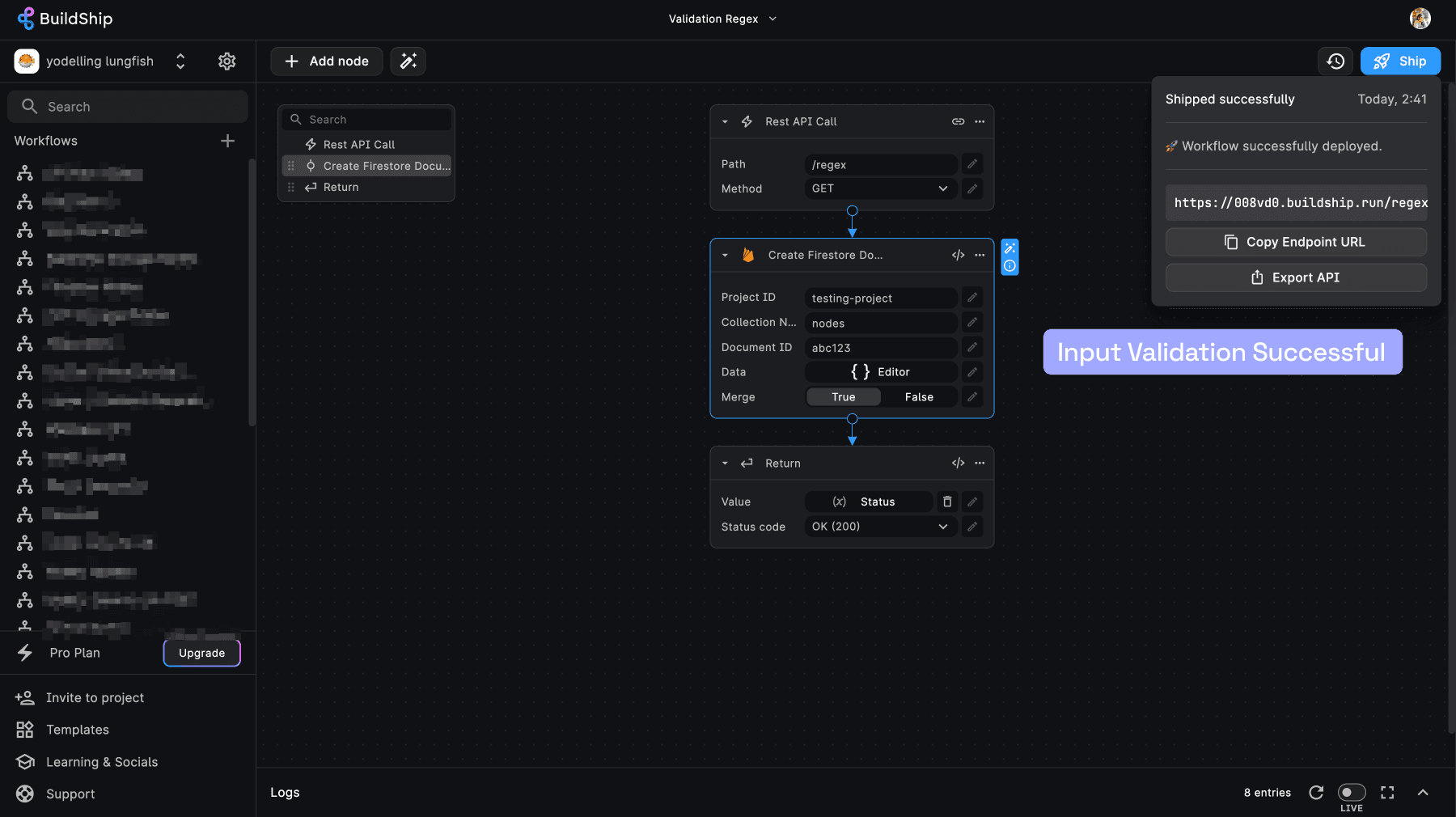 regexPassed